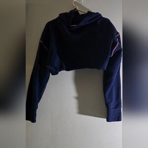 ME Makeover Essentials Dark Blue Cropped Hoodie